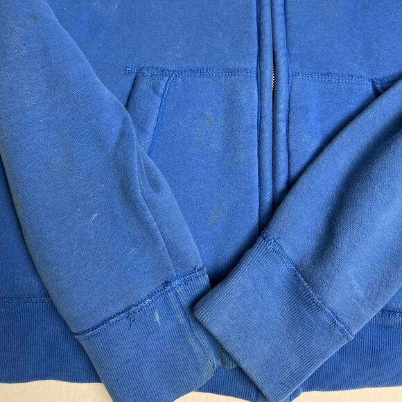 Y2K Hollister California Heavy Zipup Hoodie Sweatshirt Fleece Cotton Faux Fur M - Picture 4 of 6